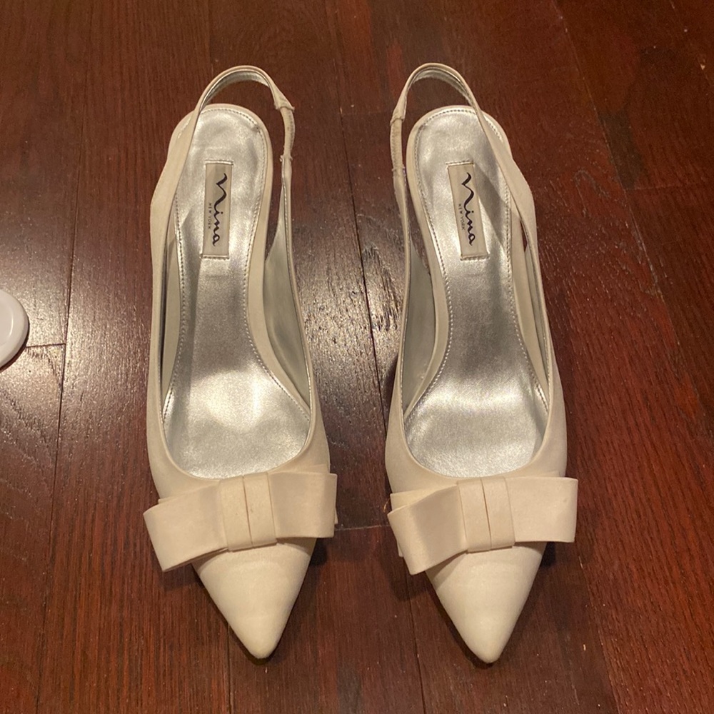 Point Toe Satin Heels